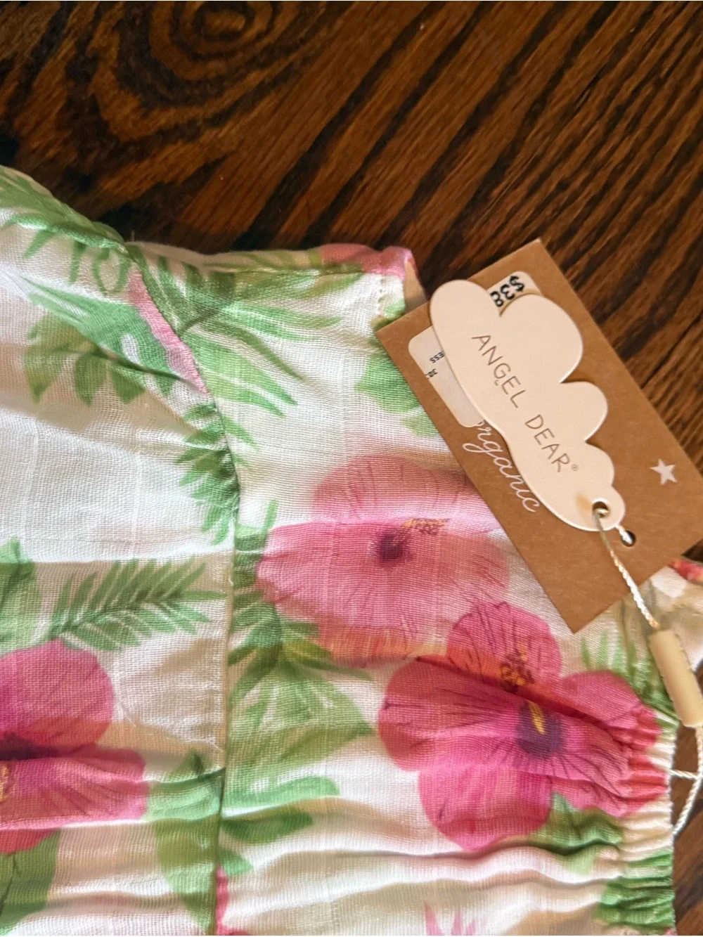 Angel Dear Pink and Green Floral Sundress